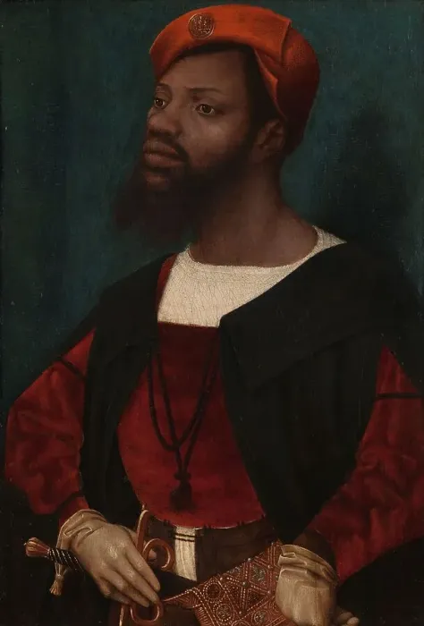 Framed Print : Portrait of an African Man, c.1525-c.1530. Creator: Jan Mostaert
