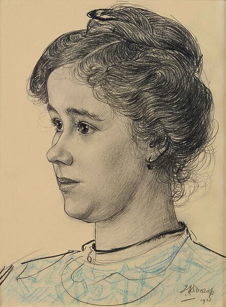 Portrait of Agatha Donkers-De Vries, 1913