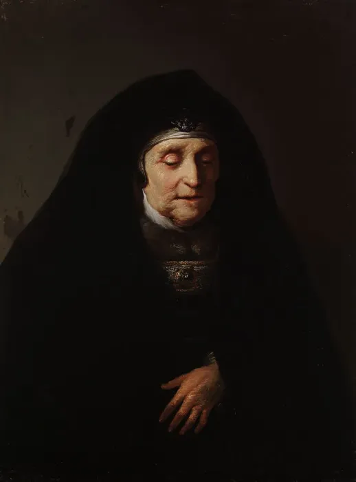 Framed Print : Portrait of an aged woman in oriental costume, 1729-1739. Creator: Jan Lievens Framed Print : Portrait of an aged woman in oriental costume, 1729-1739. Creator: Jan Lievens