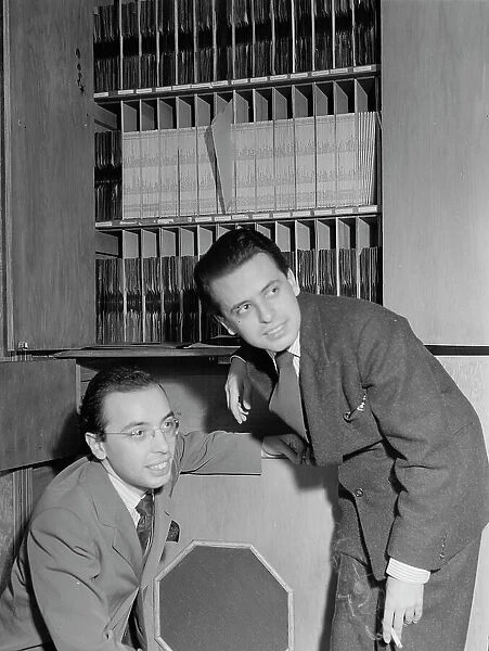 Portrait of Ahmet M. Ertegun and Nesuhi Ertegun, Turkish Embassy, Washington, D.C. 1930. Creator: William Paul Gottlieb