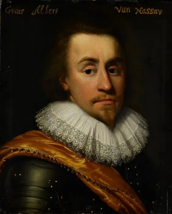 Framed Print : Portrait of Albert (1596-1626), Count of Nassau-Dillenburg, 1622. Creator: Workshop of Jan Antonisz van Ravesteyn Framed Print : Portrait of Albert (1596-1626), Count of Nassau-Dillenburg, 1622. Creator: Workshop of Jan Antonisz van Ravesteyn