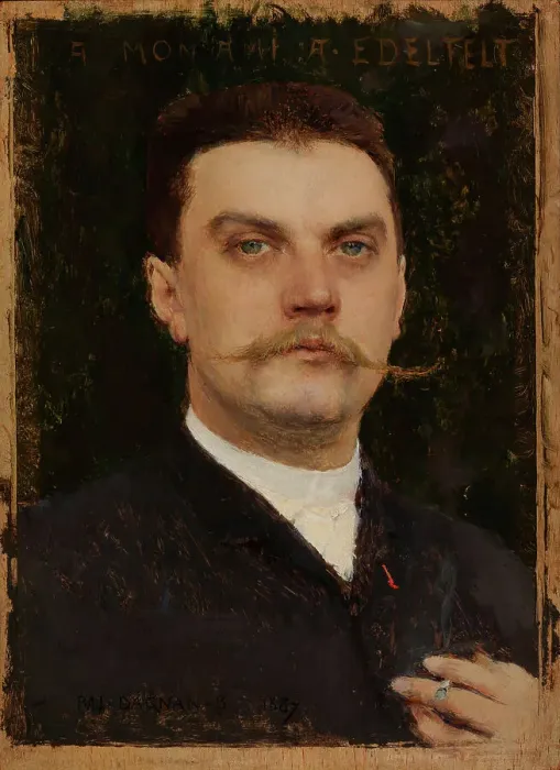 Framed Print : Portrait of Albert Edelfelt, 1887. Creator: Pascal Adolphe Jean Dagnan-Bouveret Framed Print : Portrait of Albert Edelfelt, 1887. Creator: Pascal Adolphe Jean Dagnan-Bouveret