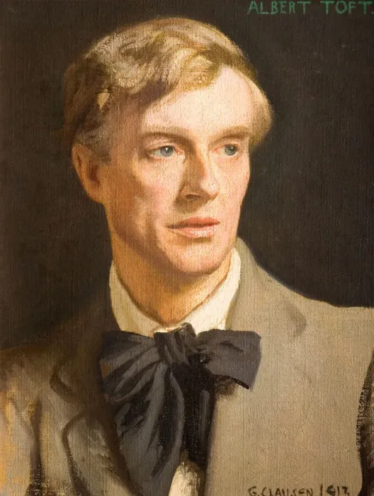 Framed Print : Portrait of Albert Toft (1862-1949), 1913. Creator: George Clausen Framed Print : Portrait of Albert Toft (1862-1949), 1913. Creator: George Clausen