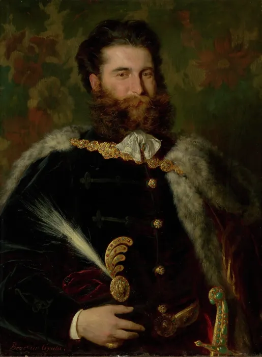 Framed Print : Portrait of Albert Ujhazy, 1868. Creator: Gyula Benczur Framed Print : Portrait of Albert Ujhazy, 1868. Creator: Gyula Benczur