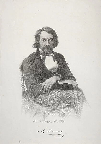 Portrait of Aleksey Stepanovich Khomyakov, 1879. Artist: Pozhalostin, Ivan Petrovich (1837-1909)