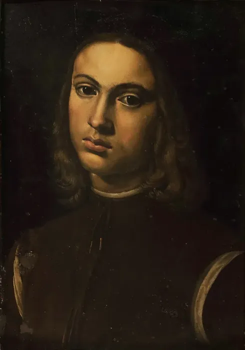 Framed Print : Portrait of Alessandro Braccesi (1445-1503), Second Half of the 15th cen.. Creator: Perugino (ca. 1450-1523) Framed Print : Portrait of Alessandro Braccesi (1445-1503), Second Half of the 15th cen.. Creator: Perugino (ca. 1450-1523)