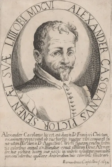 Framed Print : Portrait of Alessandro Casolani, 1634. Creator: Bernardino Capitelli Framed Print : Portrait of Alessandro Casolani, 1634. Creator: Bernardino Capitelli