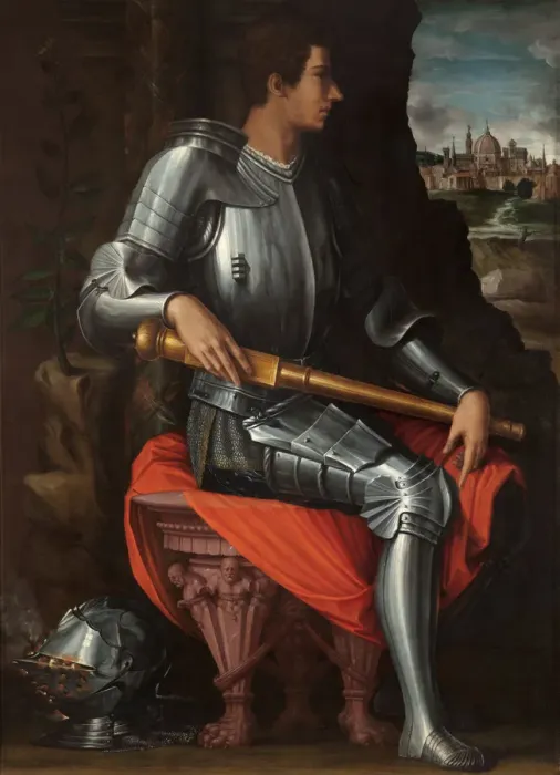 Framed Print : Portrait of Alessandro de Medici (1511-1537) in Armour, 1534. Artist: Vasari, Giorgio (1511-1574) Framed Print : Portrait of Alessandro de Medici (1511-1537) in Armour, 1534. Artist: Vasari, Giorgio (1511-1574)