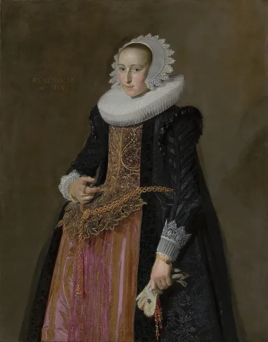 Framed Print : Portrait of Aletta Hanemans (1606-1653), 1625. Creator: Frans Hals Framed Print : Portrait of Aletta Hanemans (1606-1653), 1625. Creator: Frans Hals