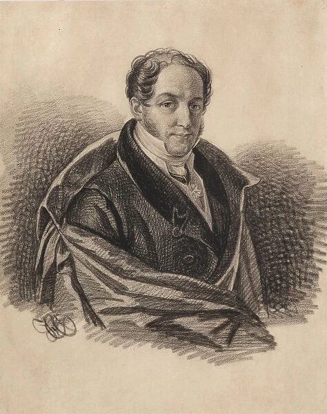 Portrait of Alexander Ivanovich Lorer (1779-1824), 1820s. Creator: Hampeln, Carl