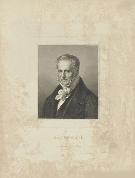 Portrait of Alexander von Humboldt (1769-1859), c. 1850. Creator: Breitkopf & Hartel