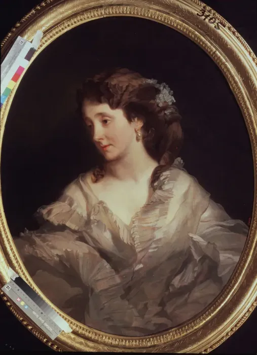 Framed Print : Portrait of Alexandra Chelischeva, 1860s-1870s. Artist: Makarov, Ivan Kosmich (1822-1897) Framed Print : Portrait of Alexandra Chelischeva, 1860s-1870s. Artist: Makarov, Ivan Kosmich (1822-1897)