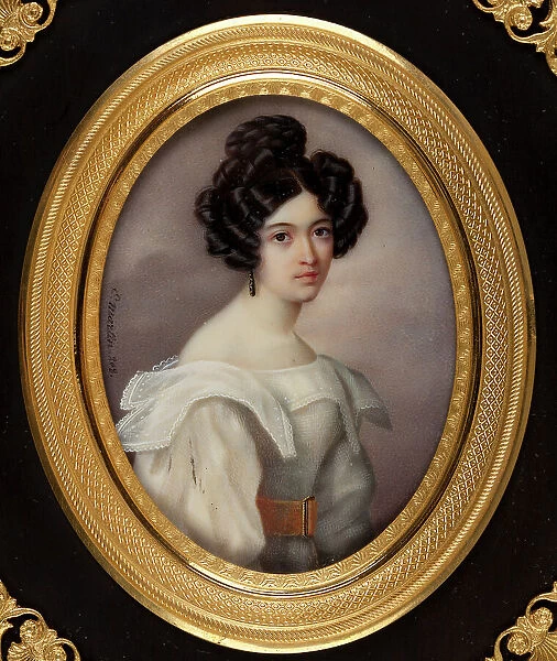 Portrait of Alexandra Smirnova-Rosset (1809-1882), c. 1830. Creator: Martin, E. (active ca 1830)