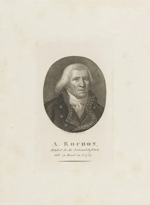 Framed Print : Portrait of Alexis-Marie de Rochon (1741-1817), c. 1800. Creator: Westermayr, Conrad (1765-1834) Framed Print : Portrait of Alexis-Marie de Rochon (1741-1817), c. 1800. Creator: Westermayr, Conrad (1765-1834)
