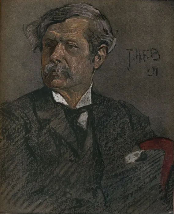 Framed Print : Portrait of Alfred East, c1902. Artist: John Henry Frederick Bacon Framed Print : Portrait of Alfred East, c1902. Artist: John Henry Frederick Bacon