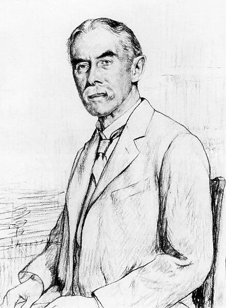 Portrait of Alfred Edward Housman (1859-1936). Artist: Dodd, Francis Edgar (1874-1949)