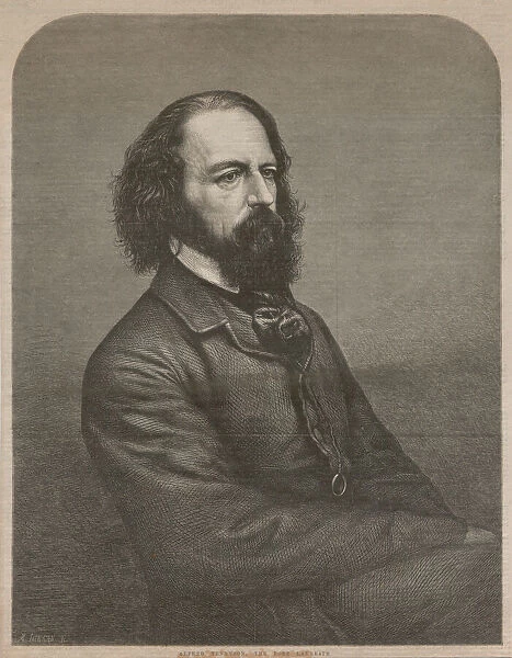 Portrait of Alfred, Lord Tennyson (1809-1892), 1864. Creator: Jackson, Mason (1819-1903)