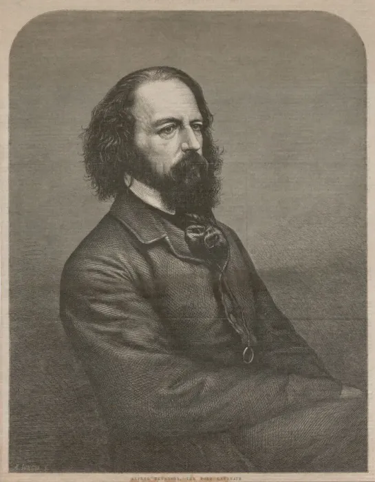 Framed Print : Portrait of Alfred, Lord Tennyson (1809-1892), 1864. Creator: Jackson, Mason (1819-1903) Framed Print : Portrait of Alfred, Lord Tennyson (1809-1892), 1864. Creator: Jackson, Mason (1819-1903)
