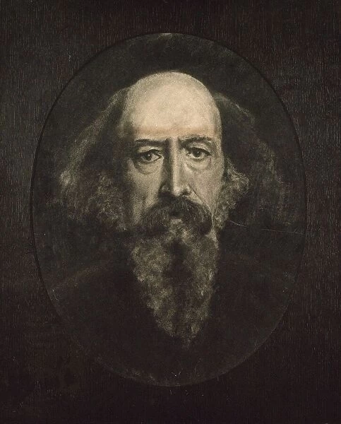 Portrait of Alfred, Lord Tennyson (1809-1892). Creator: Millais, John Everett (1829-1896)