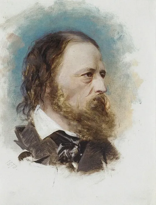Framed Print : Portrait of Alfred, Lord Tennyson (1809-1892), 1870. Creator: Anonymous Framed Print : Portrait of Alfred, Lord Tennyson (1809-1892), 1870. Creator: Anonymous