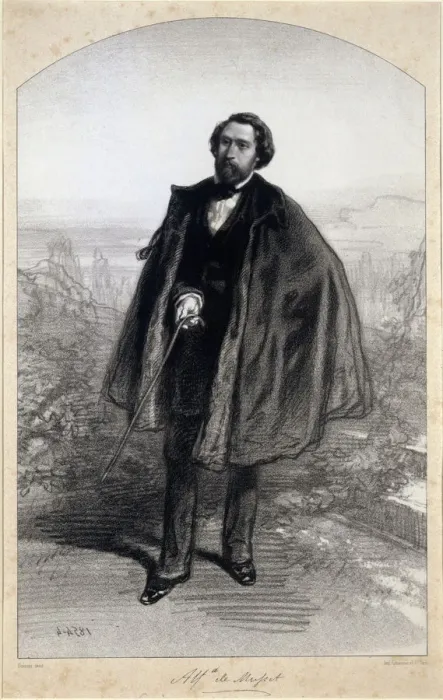 Framed Print : Portrait of Alfred de Musset (1810-1857) Framed Print : Portrait of Alfred de Musset (1810-1857)