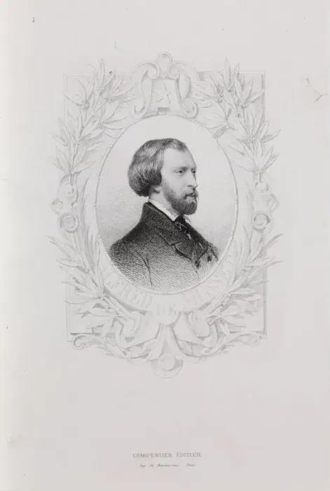 Framed Print : Portrait of Alfred de Musset (1810-1857), 1840s Framed Print : Portrait of Alfred de Musset (1810-1857), 1840s