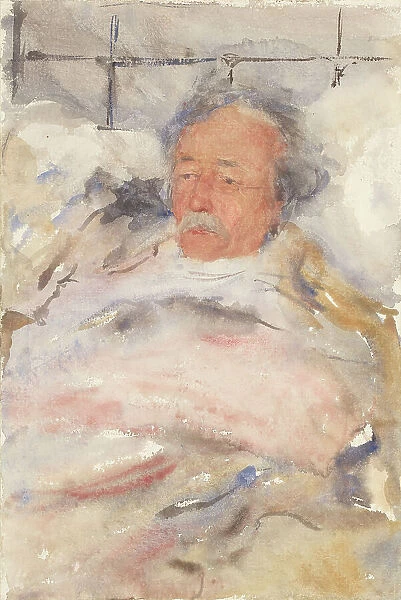 Portrait of Alphons Marie Antoine Joseph Grandmont, in bed, 1865-1913. Creator: Abrahamina Arnolda Louisa Hubrecht