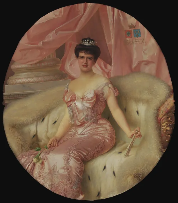 Framed Print : Portrait of Amelie of Orleans (1865-1951), Queen of Portugal. Creator: Corcos, Vittorio Matteo (1859-1933)