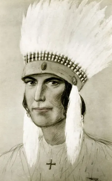 Framed Print : Portrait of an American Indian, 20th century Framed Print : Portrait of an American Indian, 20th century