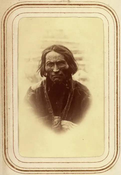 Framed Print : Portrait of Amund Nilsson Länta, 70 years old, Sirka's Sami village, 1868. Creator: Lotten von Duben Framed Print : Portrait of Amund Nilsson Länta, 70 years old, Sirka's Sami village, 1868. Creator: Lotten von Duben