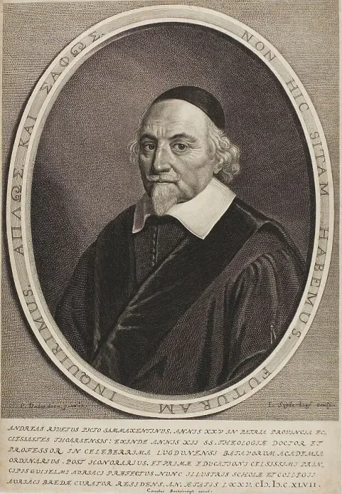 Framed Print : Portrait of André Rivet, 1647. Creator: Jonas Suyderhoef Framed Print : Portrait of André Rivet, 1647. Creator: Jonas Suyderhoef