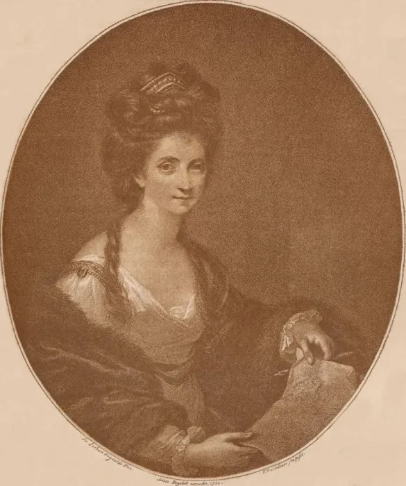 Framed Print : Portrait of Angelica Kauffman, c1777 (1904). Artist: Francesco Bartolozzi
