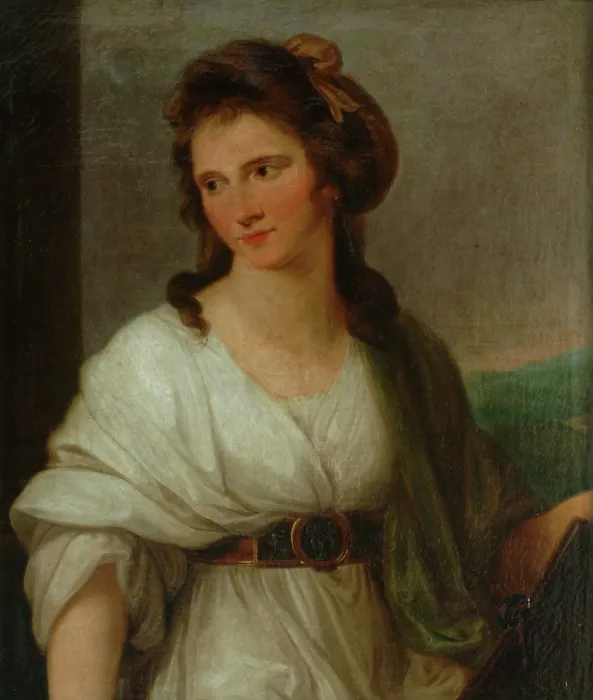 Framed Print : Portrait of Angelika Kauffmann, 1798. Creator: Montano, Manuel (1770-1846) Framed Print : Portrait of Angelika Kauffmann, 1798. Creator: Montano, Manuel (1770-1846)