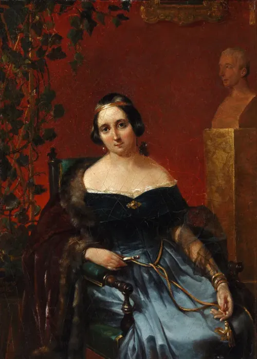 Framed Print : Portrait of Anna Alexeevna Andrault (1808-1888), nee Olenina Framed Print : Portrait of Anna Alexeevna Andrault (1808-1888), nee Olenina