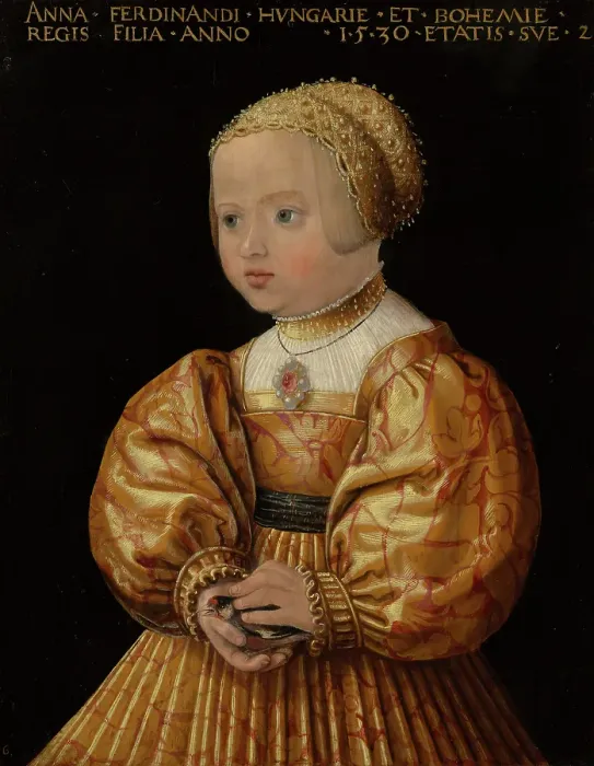 Framed Print : Portrait of Anna of Austria (1528-1590), Aged Two. Creator: Jakob Seisenegger Framed Print : Portrait of Anna of Austria (1528-1590), Aged Two. Creator: Jakob Seisenegger