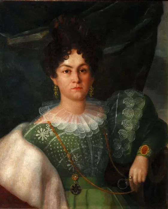 Framed Print : Portrait of Anna Borisovna Bakunina (1802-1835), 1832. Artist: Streshnev, Yakov (active First Half of 19 cen. ) Framed Print : Portrait of Anna Borisovna Bakunina (1802-1835), 1832. Artist: Streshnev, Yakov (active First Half of 19 cen. )