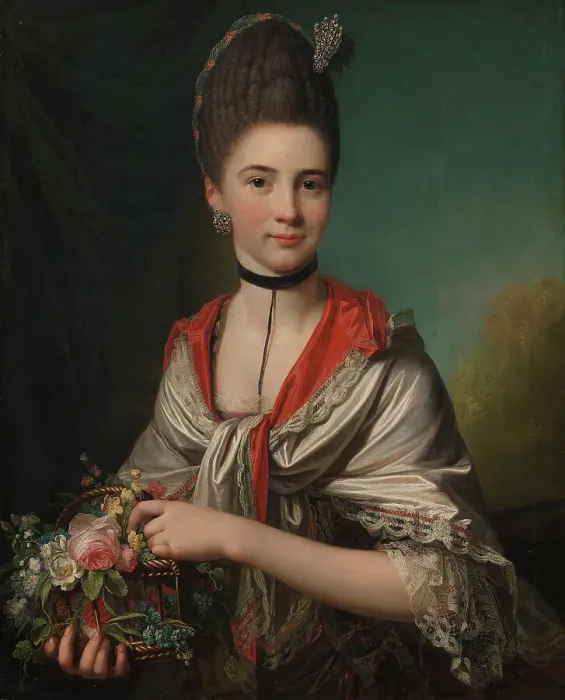 Framed Print : Portrait of Anna Elisabeth Battier, née Storp, 1771. Creator: Jens Juel Framed Print : Portrait of Anna Elisabeth Battier, née Storp, 1771. Creator: Jens Juel