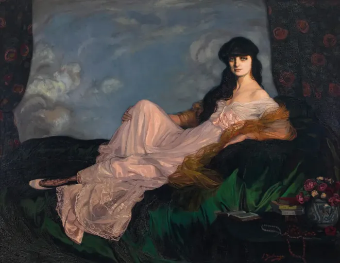 Framed Print : Portrait of Anna-Elisabeth, Comtesse Mathieu de Noailles (1876-1933), 1913