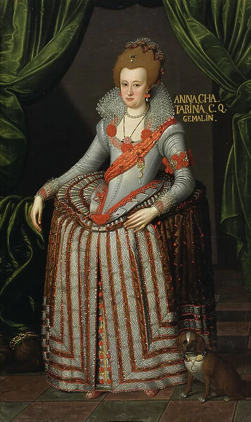 Portrait of Anna Katarina, 1575-1612, late 16th century or early 17th century. Creator: Remmert Petersen