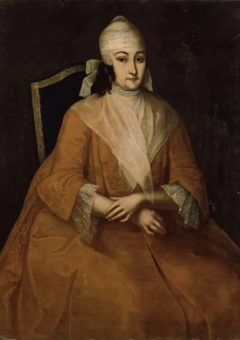 Framed Print : Portrait of Anna Leopoldovna, regent of Russia (1718-1746), Between 1740 and 1746. Artist: Vishnyakov, Ivan Yakovlevich (1699-1761) Framed Print : Portrait of Anna Leopoldovna, regent of Russia (1718-1746), Between 1740 and 1746. Artist: Vishnyakov, Ivan Yakovlevich (1699-1761)