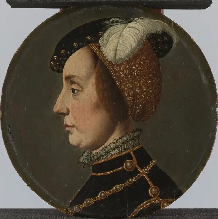 Framed Print : Portrait of Anna of Lorraine, Consort of René de Chalon, Prince of Orange, after 1542. Creator: Unknown Framed Print : Portrait of Anna of Lorraine, Consort of René de Chalon, Prince of Orange, after 1542. Creator: Unknown