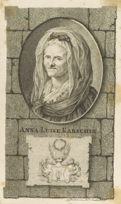 Framed Print : Portrait of Anna Louisa Karsch (1722-1791), 1796. Creator: Krethlow, Johann Friedrich (1767-1842) Framed Print : Portrait of Anna Louisa Karsch (1722-1791), 1796. Creator: Krethlow, Johann Friedrich (1767-1842)