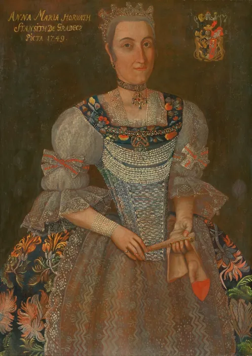 Framed Print : Portrait of Anna Maria Horvath-Stancic de Gradez, 1749. Creator: Jan Gottlieb Kramer