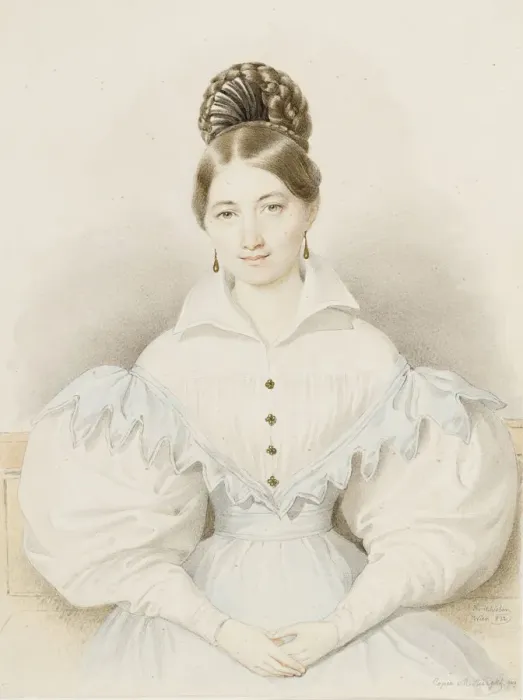 Framed Print : Portrait of Anna Plochl (1804-1885), Freifrau von Brandhofen (Copy), 1832 Framed Print : Portrait of Anna Plochl (1804-1885), Freifrau von Brandhofen (Copy), 1832