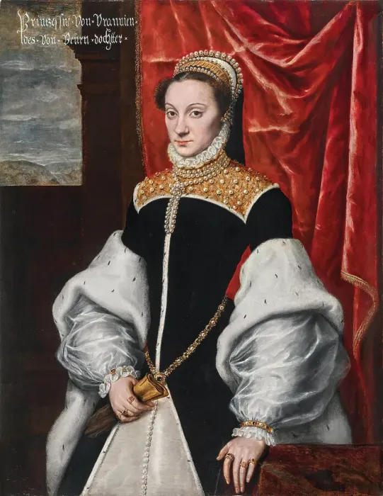 Framed Print : Portrait of Anna von Egmond (1533-1558), Countess of Buren, 1550s. Creator: Mor; Antonis (Anthonis); van Dashorst (c. 1517-1577) Framed Print : Portrait of Anna von Egmond (1533-1558), Countess of Buren, 1550s. Creator: Mor; Antonis (Anthonis); van Dashorst (c. 1517-1577)