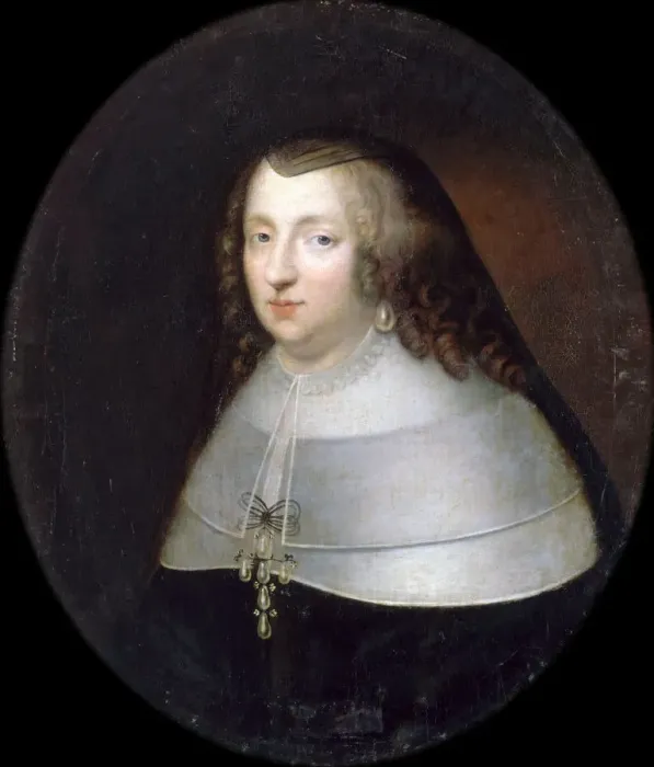 Framed Print : Portrait of Anne of Austria (1601-1666). Artist: Beaubrun, Henri (1603-1677) Framed Print : Portrait of Anne of Austria (1601-1666). Artist: Beaubrun, Henri (1603-1677)