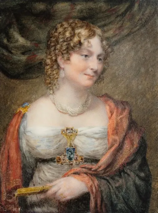 Framed Print : Portrait of Anne Law (nee Towry), 1st Lady Ellenborough, c. 1821. Creator: John Linnell Framed Print : Portrait of Anne Law (nee Towry), 1st Lady Ellenborough, c. 1821. Creator: John Linnell