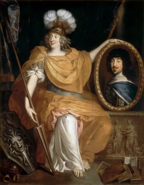 Framed Print : Portrait of Anne Marie Louise d Orleans, Duchess of Montpensier. Artist: Bourguignon, Pierre (1630-1698) Framed Print : Portrait of Anne Marie Louise d Orleans, Duchess of Montpensier. Artist: Bourguignon, Pierre (1630-1698)