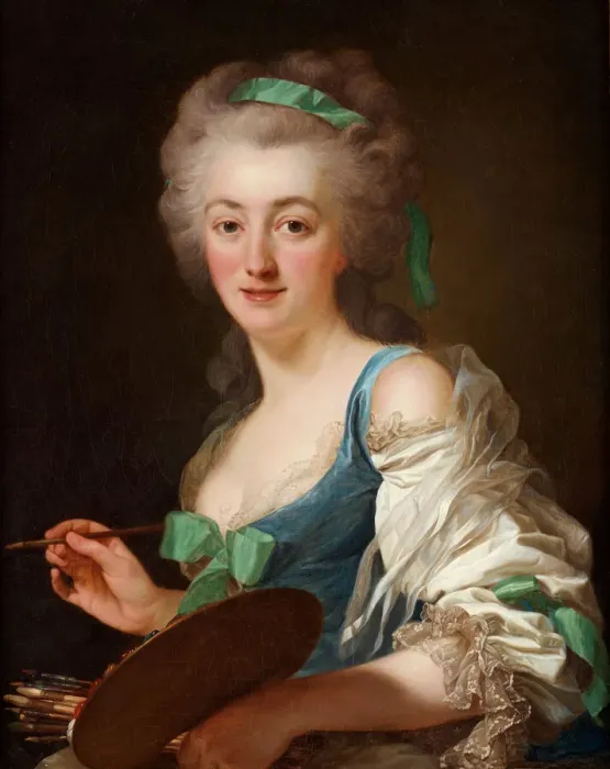 Framed Print : Portrait of Anne Vallayer-Coster (1744-1818), 1783. Creator: Roslin Framed Print : Portrait of Anne Vallayer-Coster (1744-1818), 1783. Creator: Roslin