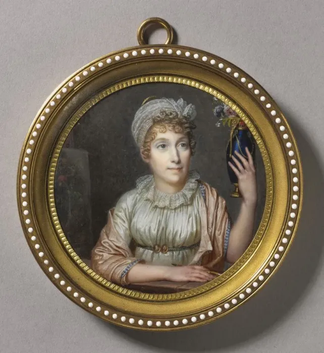 Framed Print : Portrait of Anne Vallayer-Coster, 1804. Creator: Francois Dumont (French, 1751-1831) Framed Print : Portrait of Anne Vallayer-Coster, 1804. Creator: Francois Dumont (French, 1751-1831)